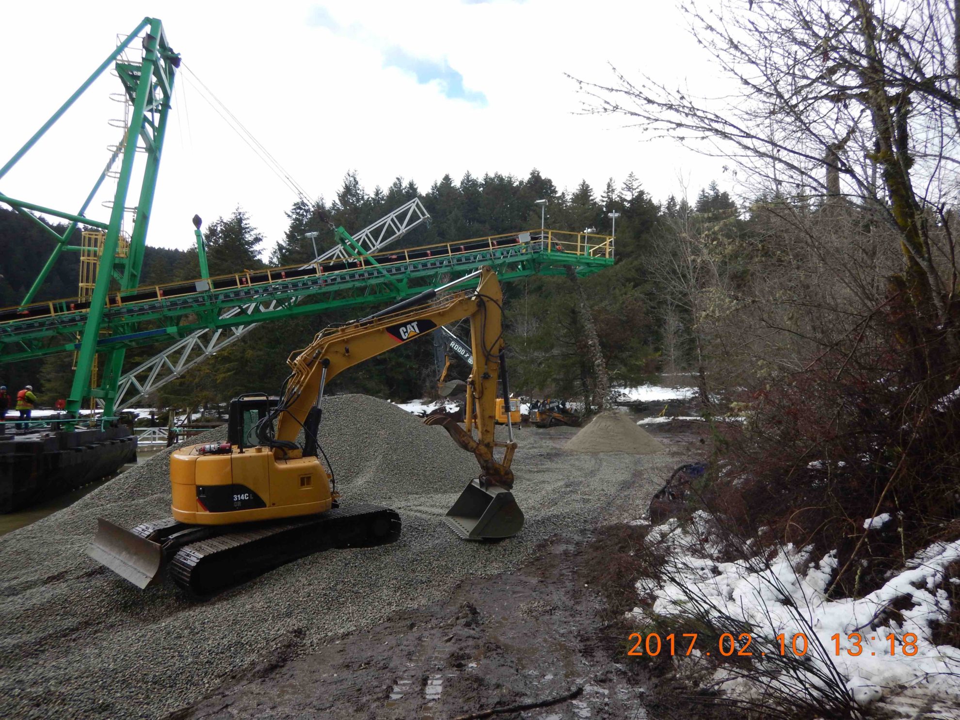 Gravel deposit 3 Feb 10 - SeaChange Marine Conservation Society